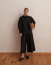 %100 pamuk bol kesim pantolon siyah 2