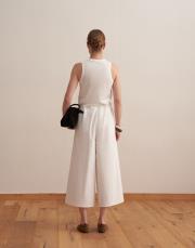 %100 pamuk bol kesim pantolon ekru 4