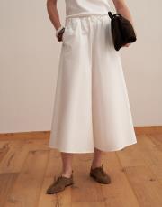 %100 pamuk bol kesim pantolon ekru 5