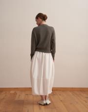 %100 pamuk balon etek ekru 4