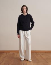 fermuarlı pamuk triko hırka lacivert 2