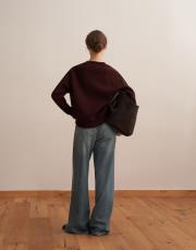 fermuarlı pamuk triko hırka burgonya 3