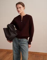 fermuarlı pamuk triko hırka burgonya 4