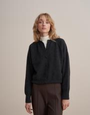 yün karışımlı triko hırka antrasit 4