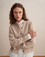 yün karışımlı triko hırka bej 6