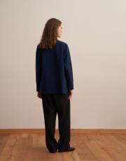 yün karışımlı balıkçı yaka triko kazak lacivert 3