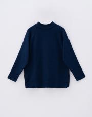 yün karışımlı balıkçı yaka triko kazak lacivert 6