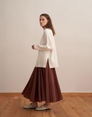 yün karışımlı balıkçı yaka triko kazak ekru 2