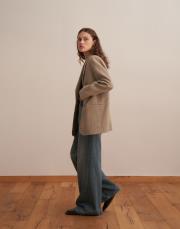 yün karışımlı blazer bej 2