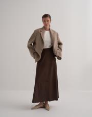 yün karışımlı blazer bej 8