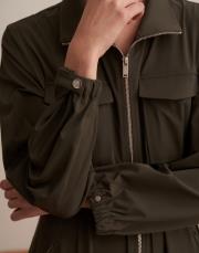 fermuarlı teknik spor elbise haki 5