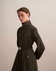 fermuarlı teknik spor elbise haki 6