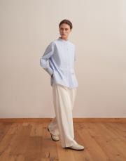 %100 koton biritli gömlek mavi 2