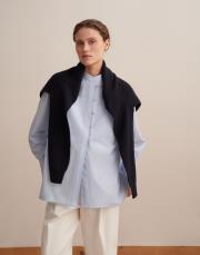 %100 koton biritli gömlek mavi 6