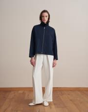 fermuarlı koton ceket lacivert 5