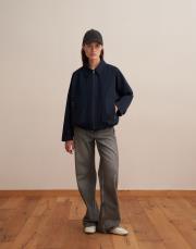 fermuarlı koton ceket lacivert 7