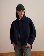 fermuarlı koton ceket lacivert 8