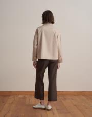 fermuarlı koton ceket bej 3