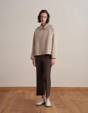 fermuarlı koton ceket bej 4