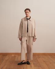 fermuarlı koton ceket bej 7