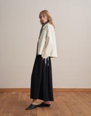 fermuarlı koton ceket ekru 2