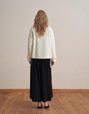 fermuarlı koton ceket ekru 3