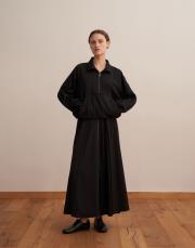 fermuarlı yüksek yaka teknik sweatshirt siyah 3