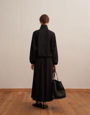 fermuarlı yüksek yaka teknik sweatshirt siyah 4