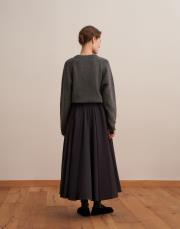 fermuarlı pileli teknik etek antrasit 4