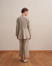 %100 koton peplum bluz çağla yeşili 3