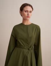 %100 koton peplum bluz yeşil 5