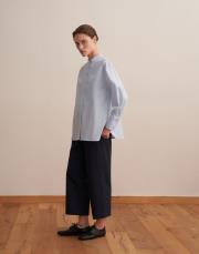 %100 koton straight pantolon lacivert 2