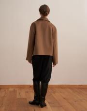 yün karışımlı cepli kaban camel 3