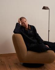 kadife yaka denim ceket lacivert 5