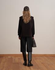 fermuarlı yün yelek kahverengi 4