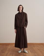 yaka detaylı bomber ceket kahverengi