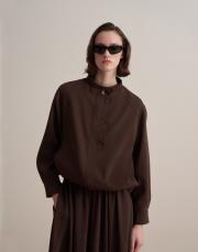 yaka detaylı bomber ceket kahverengi 5