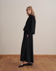 yaka detaylı bomber ceket siyah 3