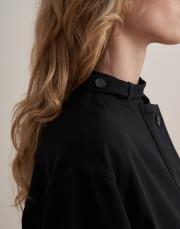 yaka detaylı bomber ceket siyah 5