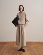 yaka detaylı bomber ceket vizon 2