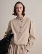 yaka detaylı bomber ceket vizon 3