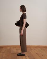 pileli yün pantolon sütlü kahve 2