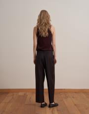 pileli yün pantolon koyu mürdüm 3