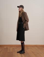 çift düğmeli yün blazer sütlü kahve 2