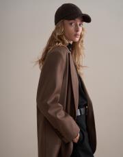 çift düğmeli yün blazer sütlü kahve 5