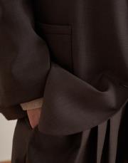 çift düğmeli yün blazer kahverengi 5