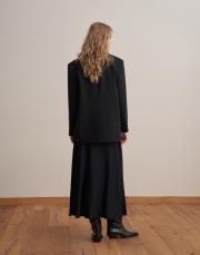 çift düğmeli yün blazer siyah 3