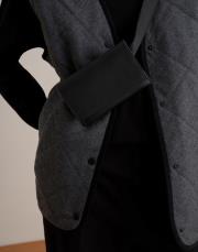 ayarlanabilir kemerli deri bel çantası siyah 3