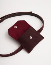 çanta detaylı süet kemer burgonya 4