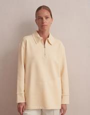 fermuarlı sweatshirt sarı
